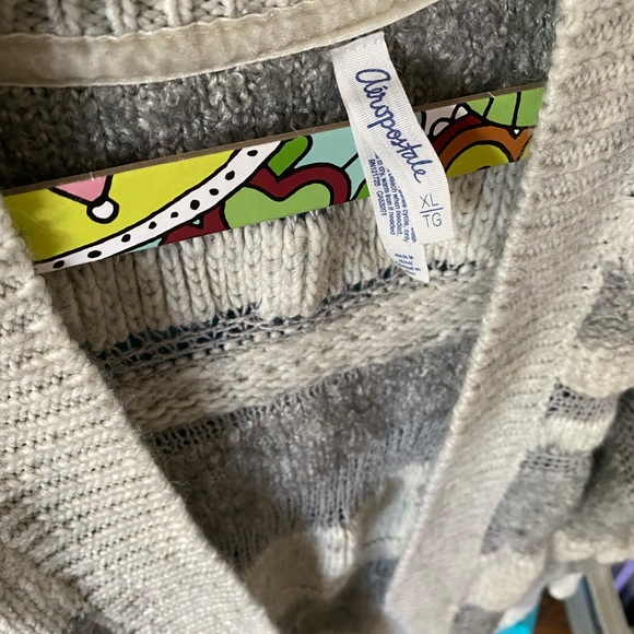 Cardigan Aeropostale Worn Once Neutral Texture Cozy Open Weave Bohemian Style - Picture 3 of 9